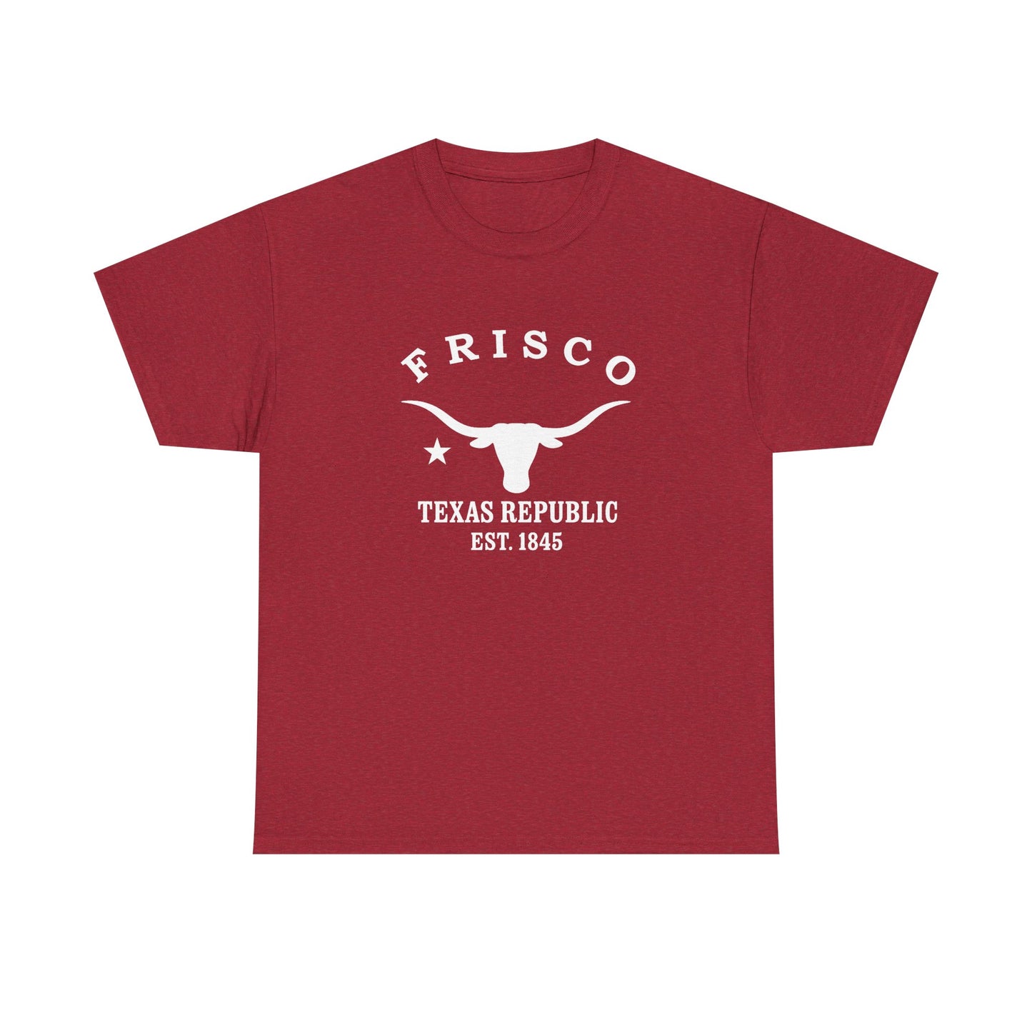 Frisco Texas Vintage Retro Unisex Heavy Cotton Tee - White Logo