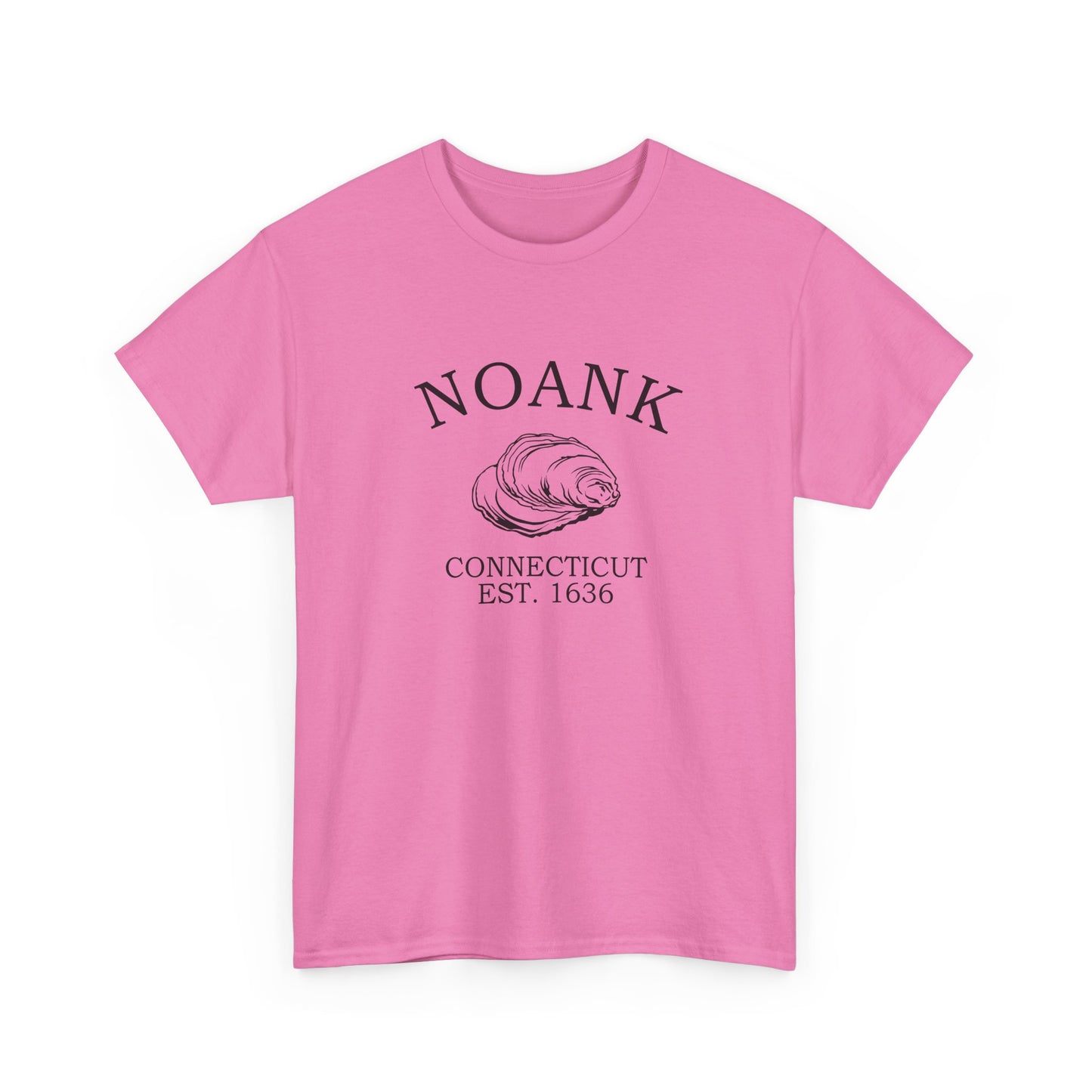 Noank Connecticut Vintage Retro Unisex Heavy Cotton Tee - Black Logo