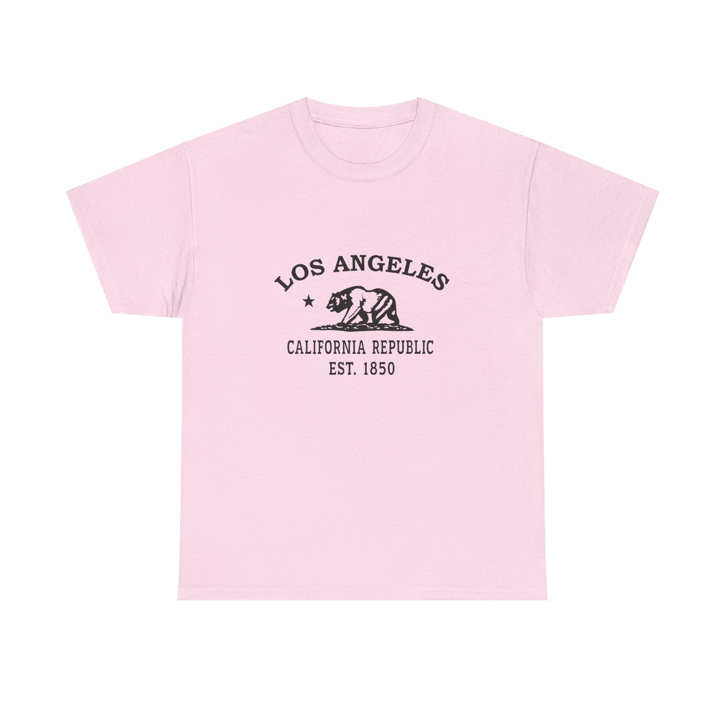 Los Angeles California Vintage Retro Unisex Heavy Cotton Tee - Black Logo