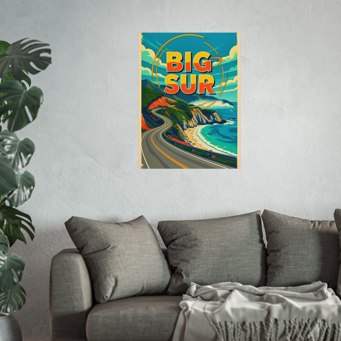 Big Sur California Vintage Retro Giclée Print Art Series Poster