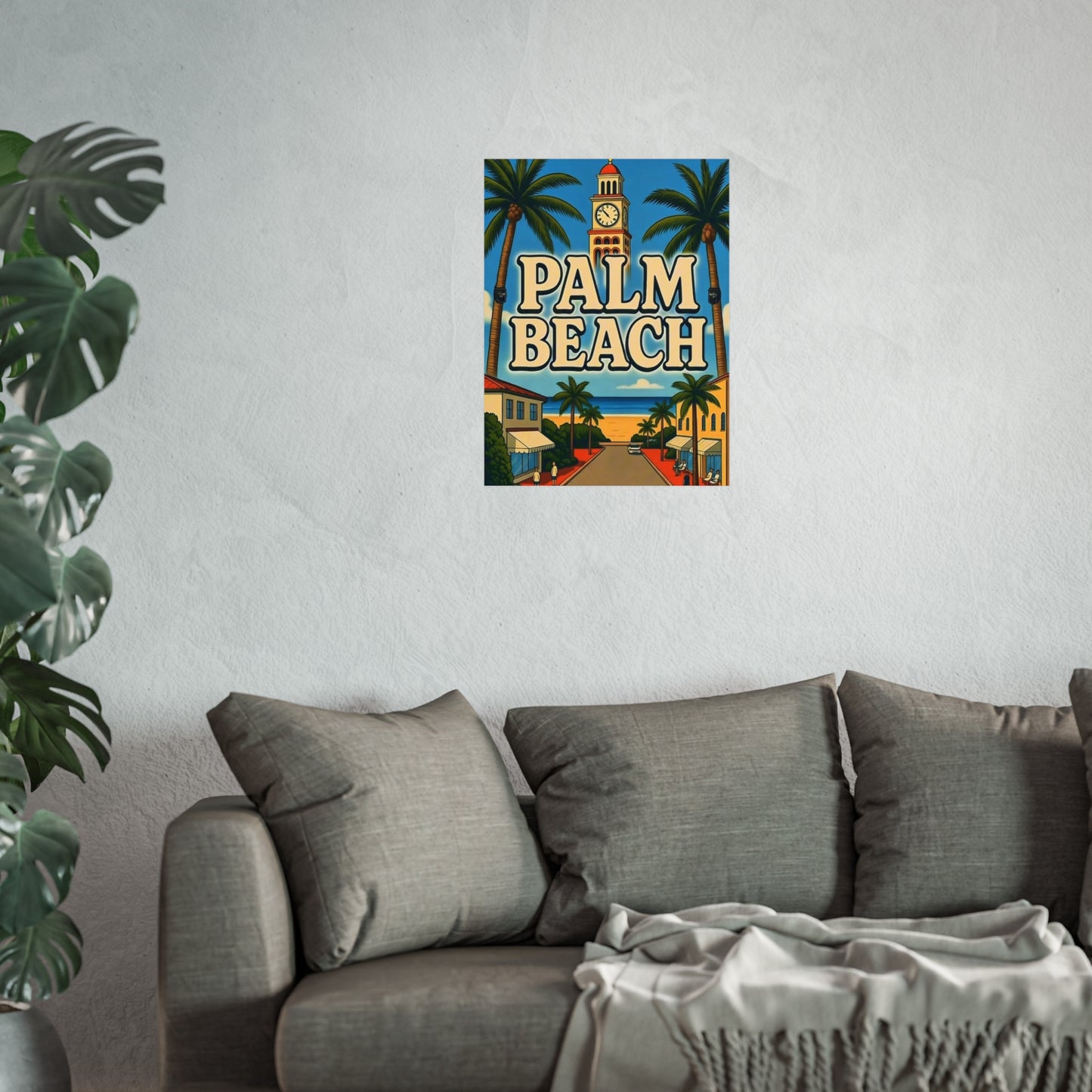 Palm Beach Florida Vintage Retro Giclée Print Art Series Poster