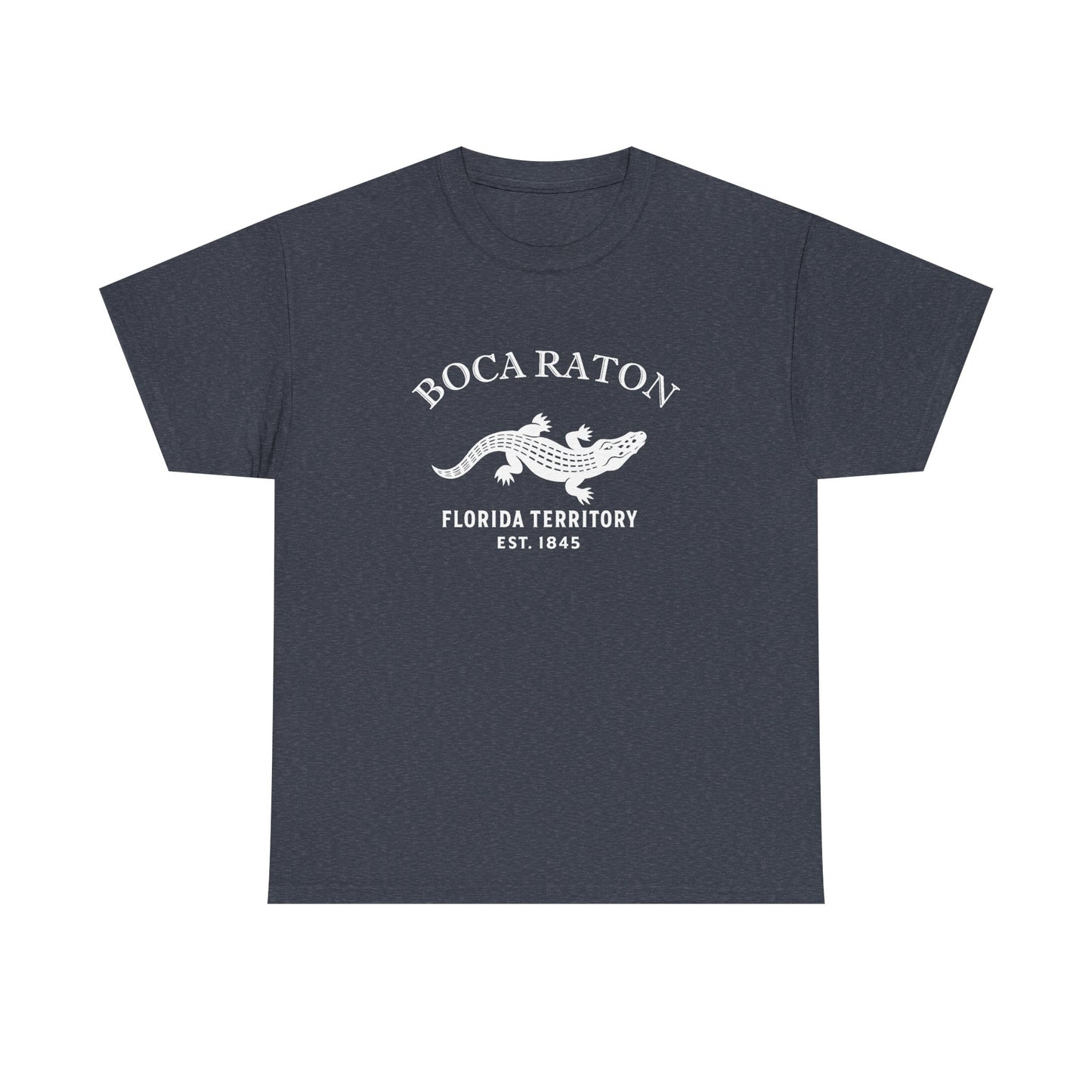 Boca Florida Vintage Retro Unisex Heavy Cotton Tee - White Logo