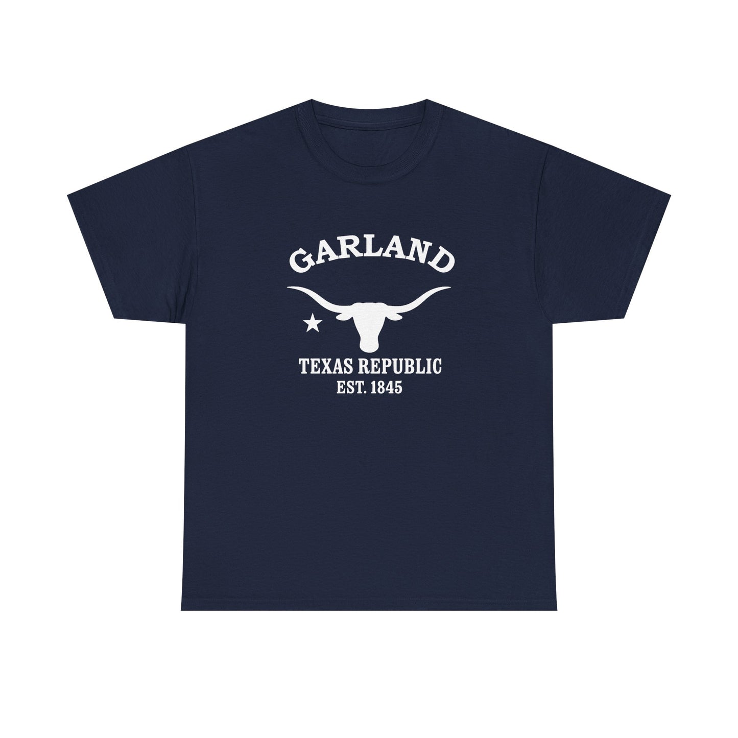 Garland Texas Vintage Retro Unisex Heavy Cotton Tee - White Logo