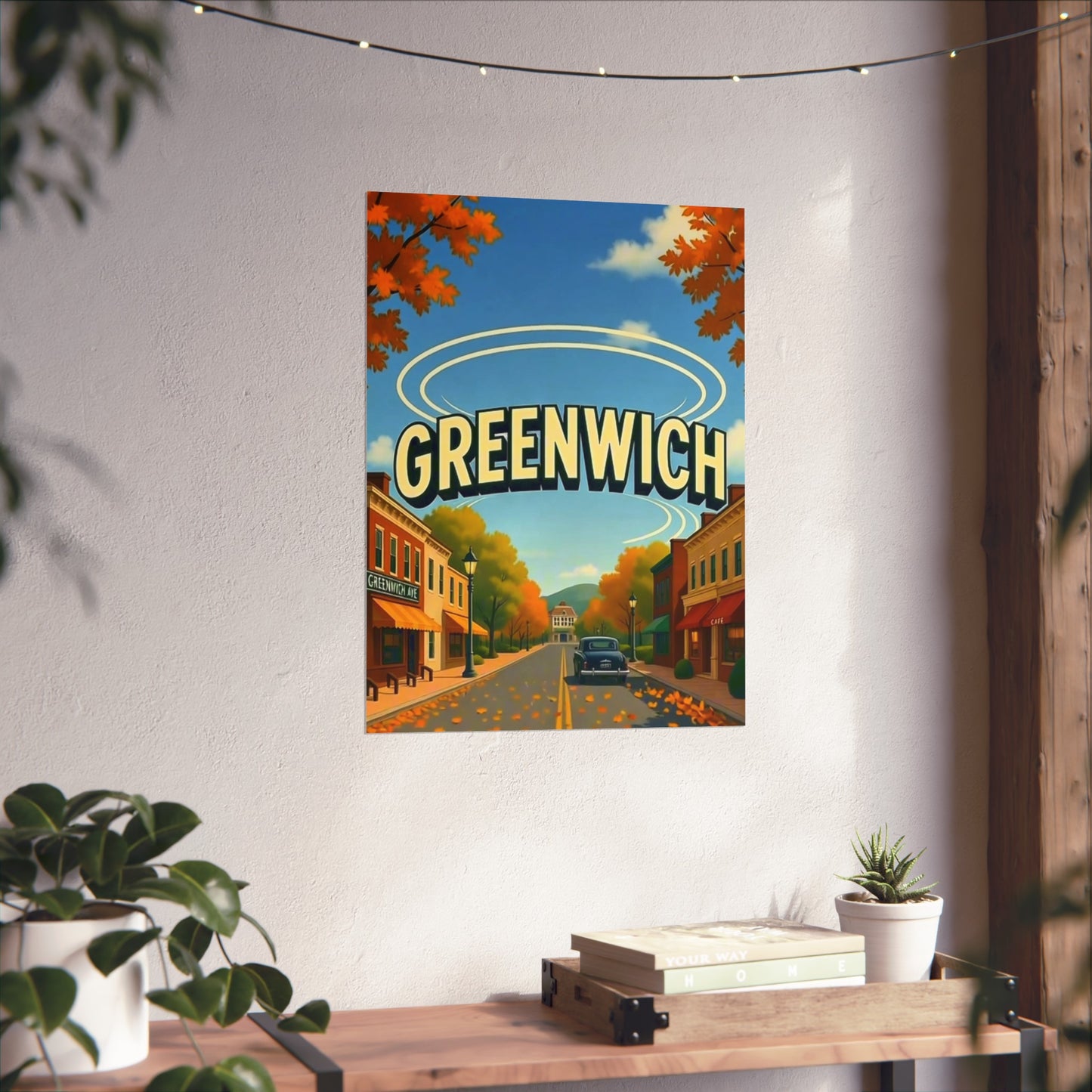 Greenwich Connecticut Vintage Retro Giclée Print Art Series Poster