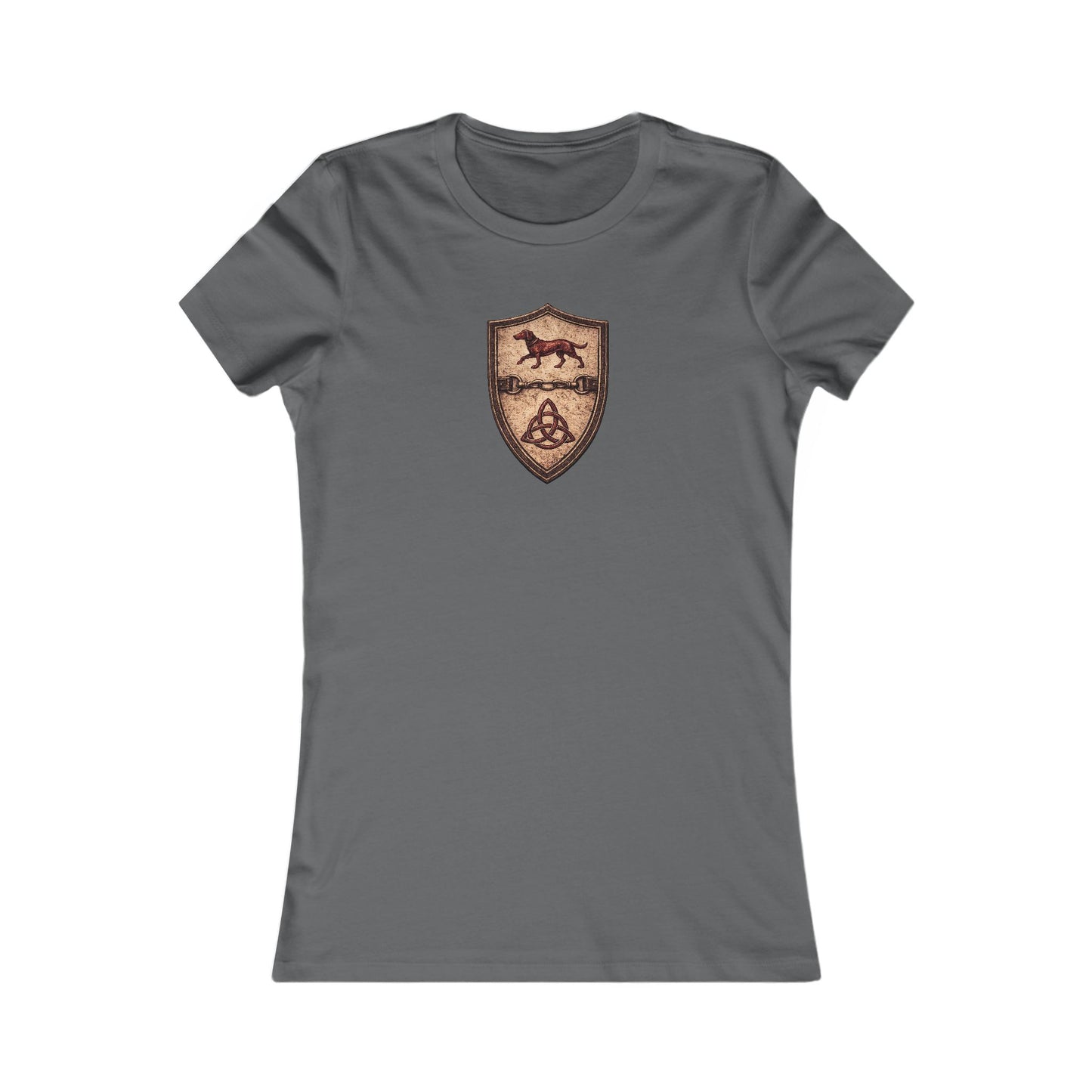 №108 Knight Crest Women's Fitted Tee · Live Your Best Knight · Temperantia Fiducia Perseverantia