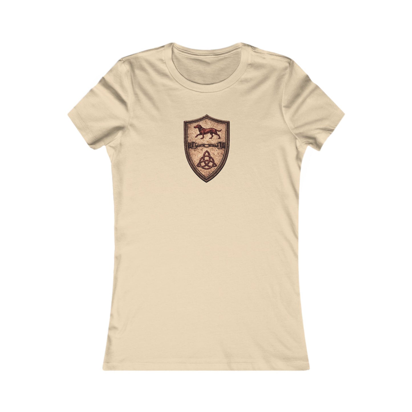 №108 Knight Crest Women's Fitted Tee · Live Your Best Knight · Temperantia Fiducia Perseverantia
