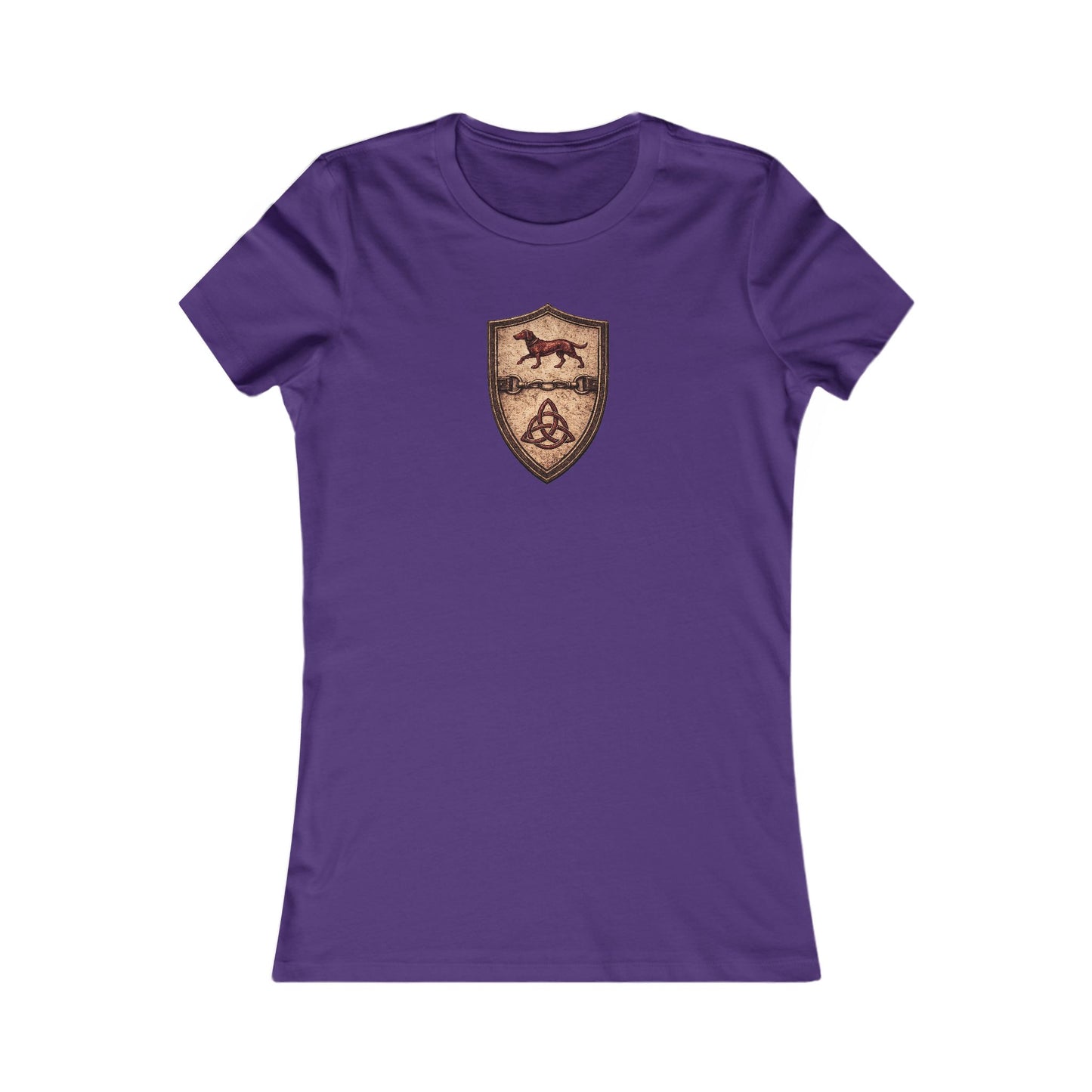 №108 Knight Crest Women's Fitted Tee · Live Your Best Knight · Temperantia Fiducia Perseverantia