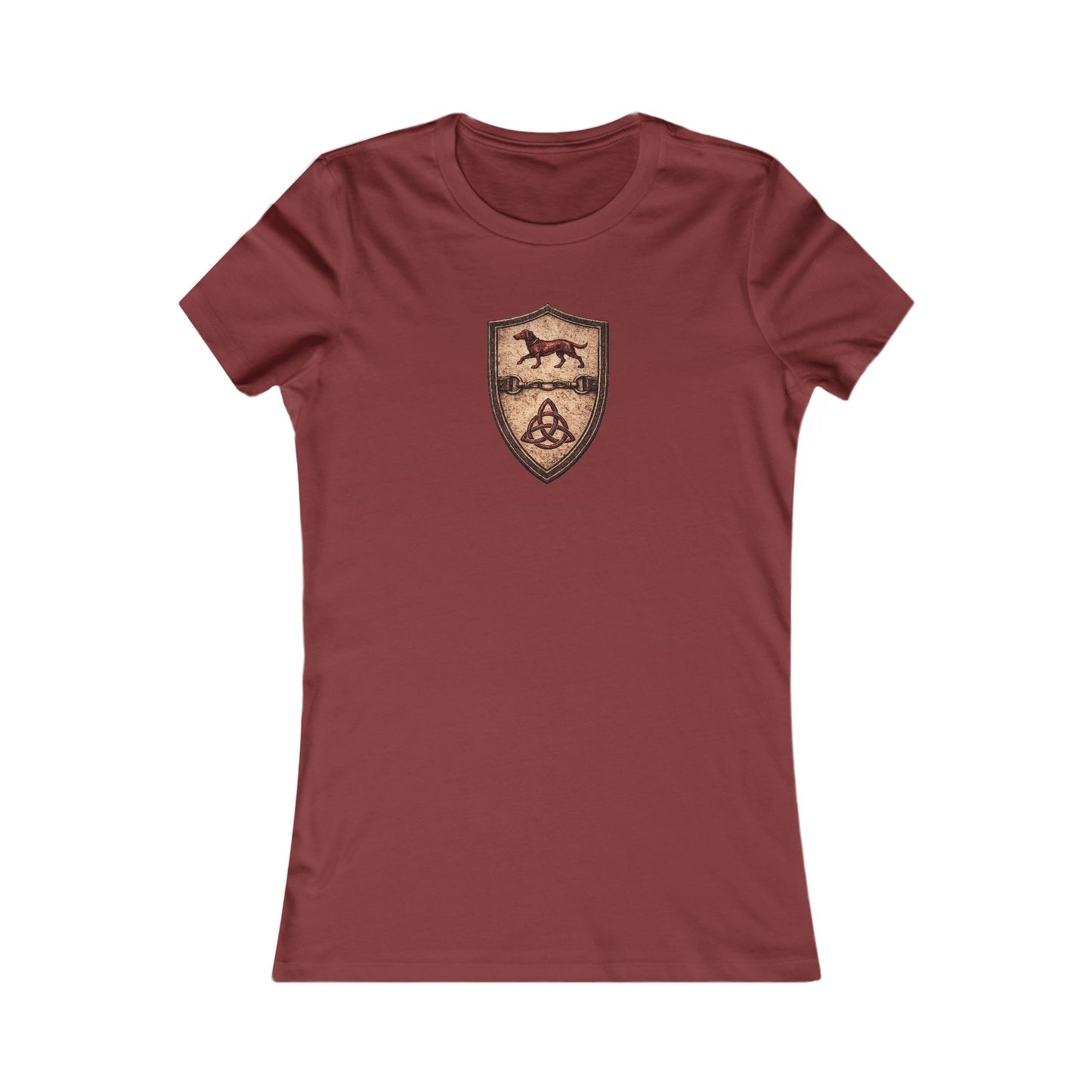 №108 Knight Crest Women's Fitted Tee · Live Your Best Knight · Temperantia Fiducia Perseverantia