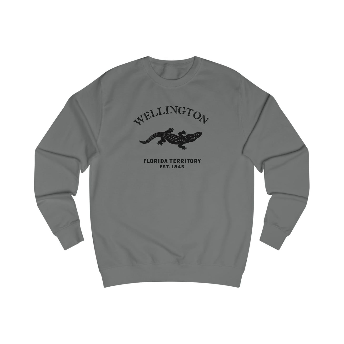 Wellington Florida Vintage Retro Crewneck Sweatshirt — Black Logo