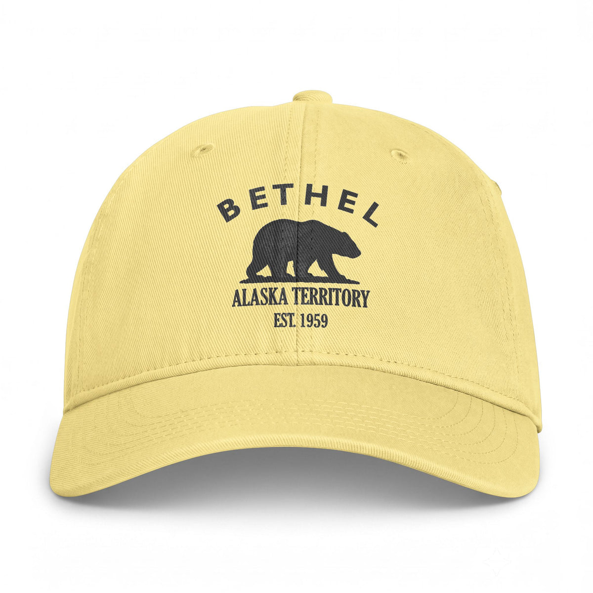 Bethel Alaska Distressed Cotton Cap - Charcoal Print Logo