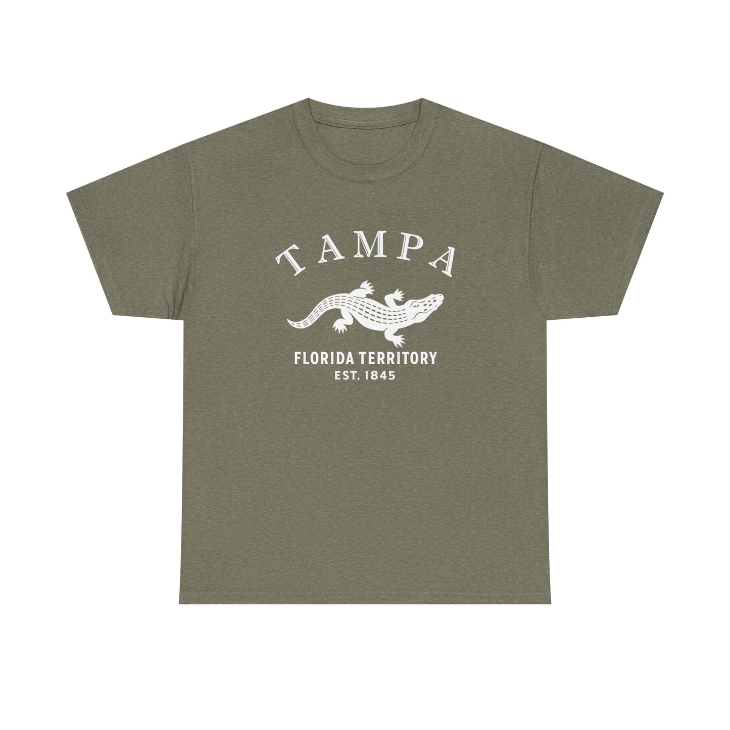 Tampa Florida Vintage Retro Unisex Heavy Cotton Tee - White Logo