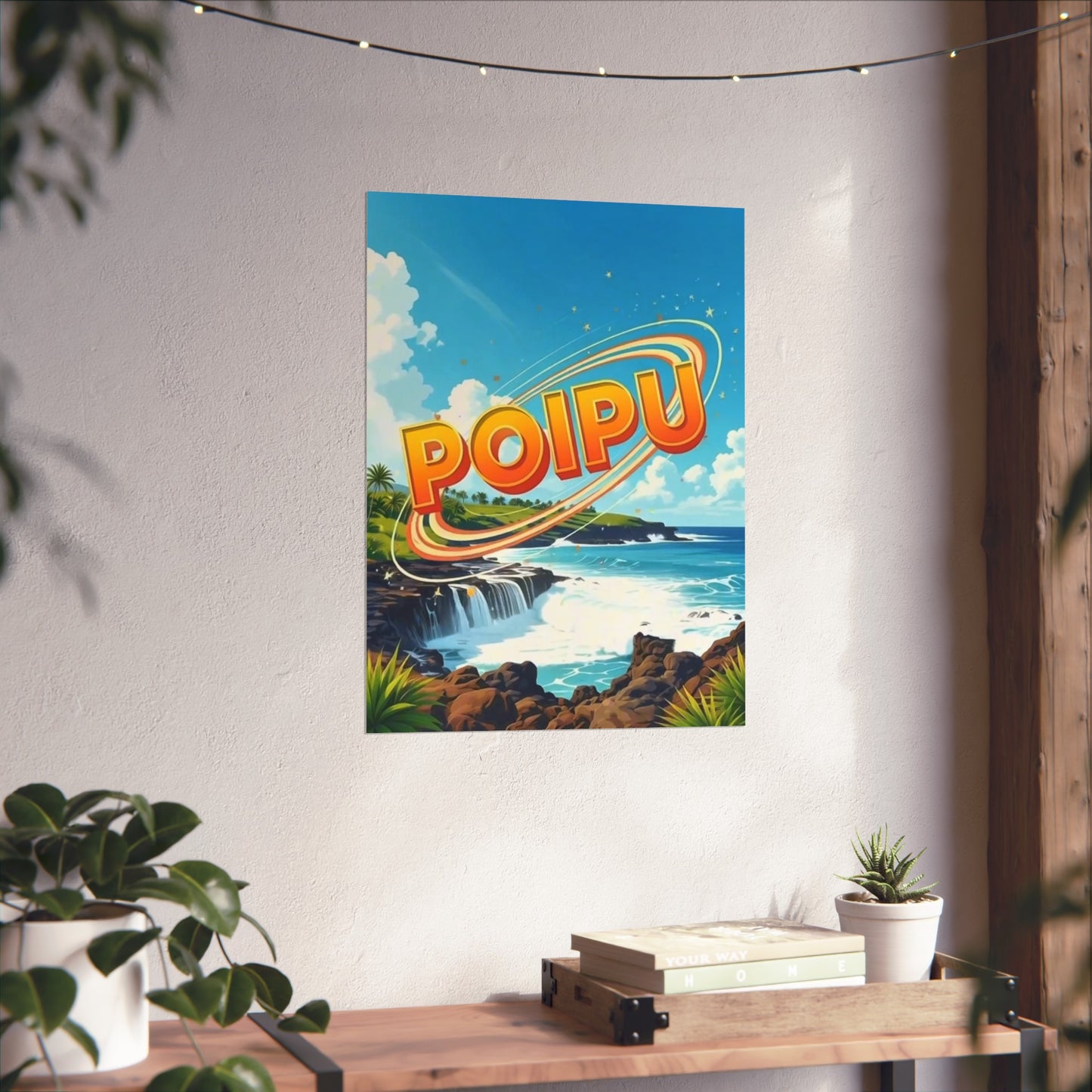 Poipu Hawaii Vintage Retro Giclée Print Art Series Poster