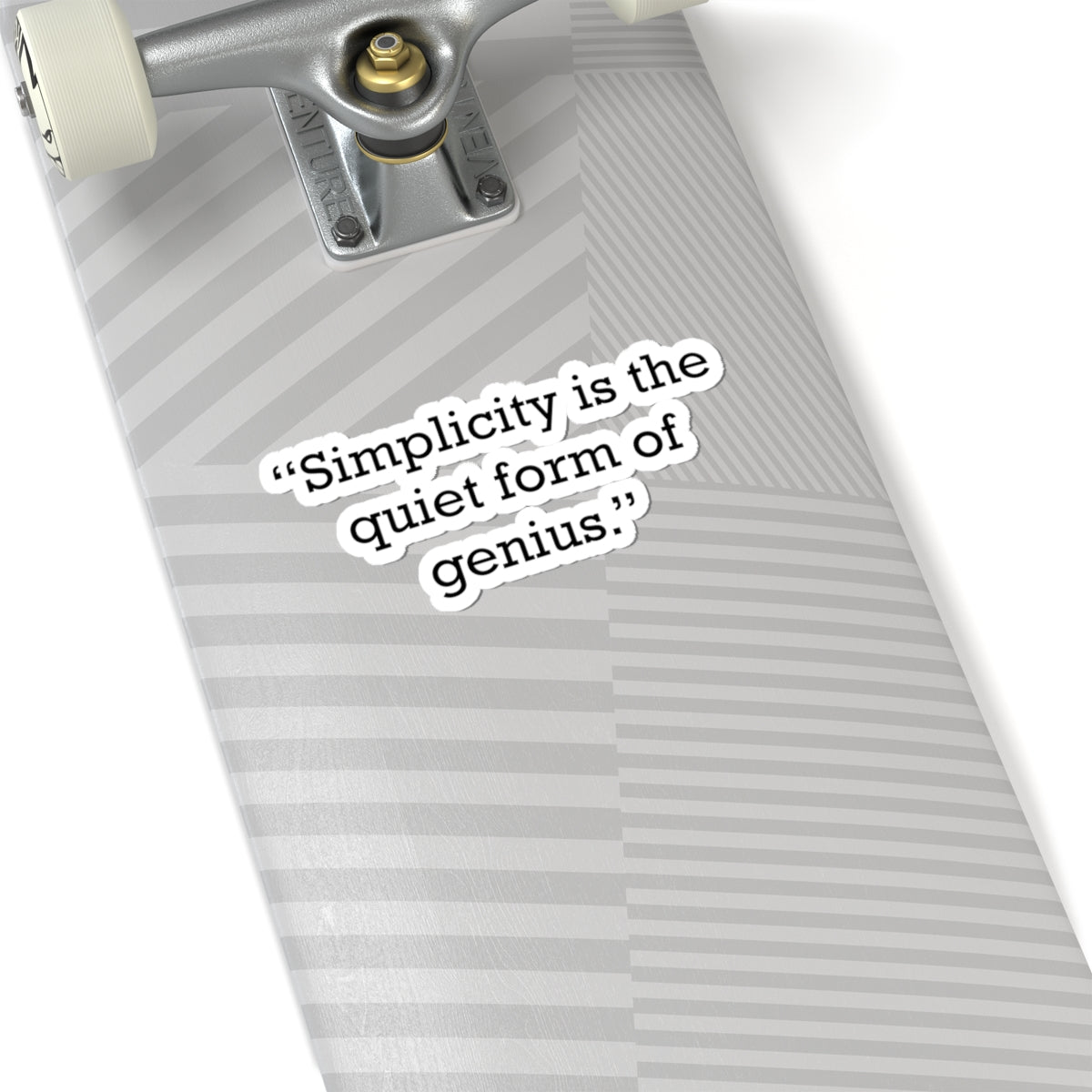 Quote 33 Simplicity Is The Vintage Retro Vinyl Sticker - Black Logo