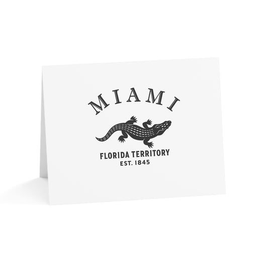 Miami Florida Vintage Retro Thank You Card Set - Black Logo