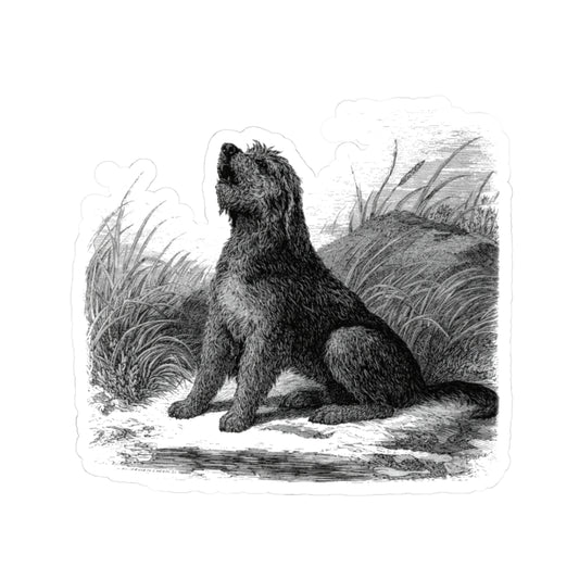 Otterhound Vintage Retro Kiss-Cut Vinyl Sticker - Howling For Fun