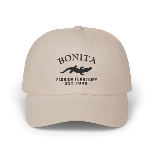 Bonita Florida Vintage Retro Embroidered Cotton Cap - Black Logo