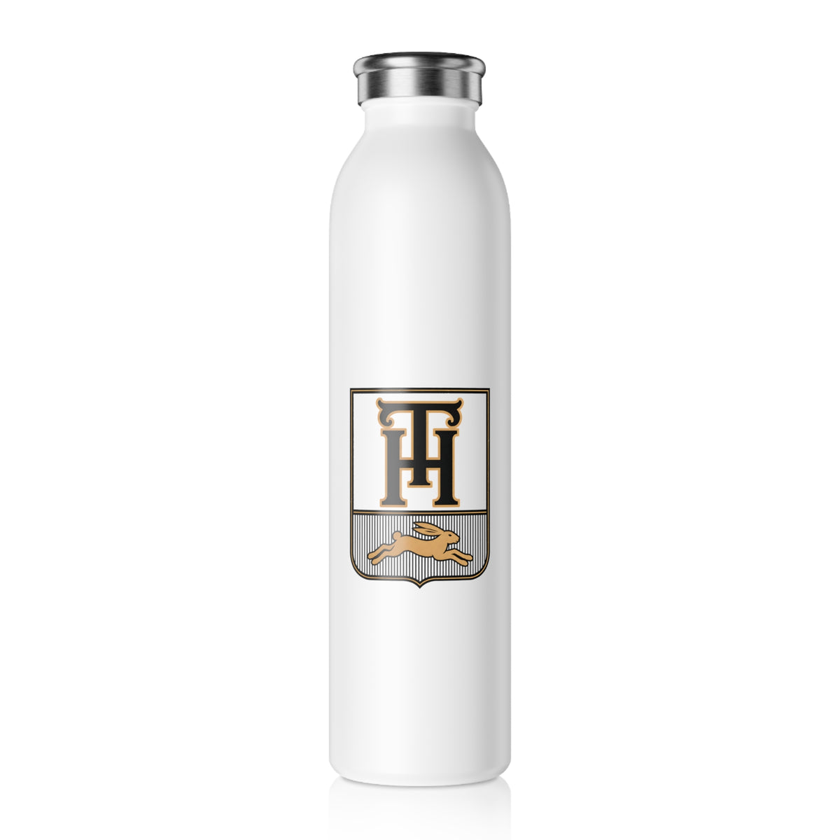 Team Haas Water Bottle | Leaping Hare Seal Insulated Steel Bottle 20oz | Black and Gold Haas Family Gift | Vacuum Sealed