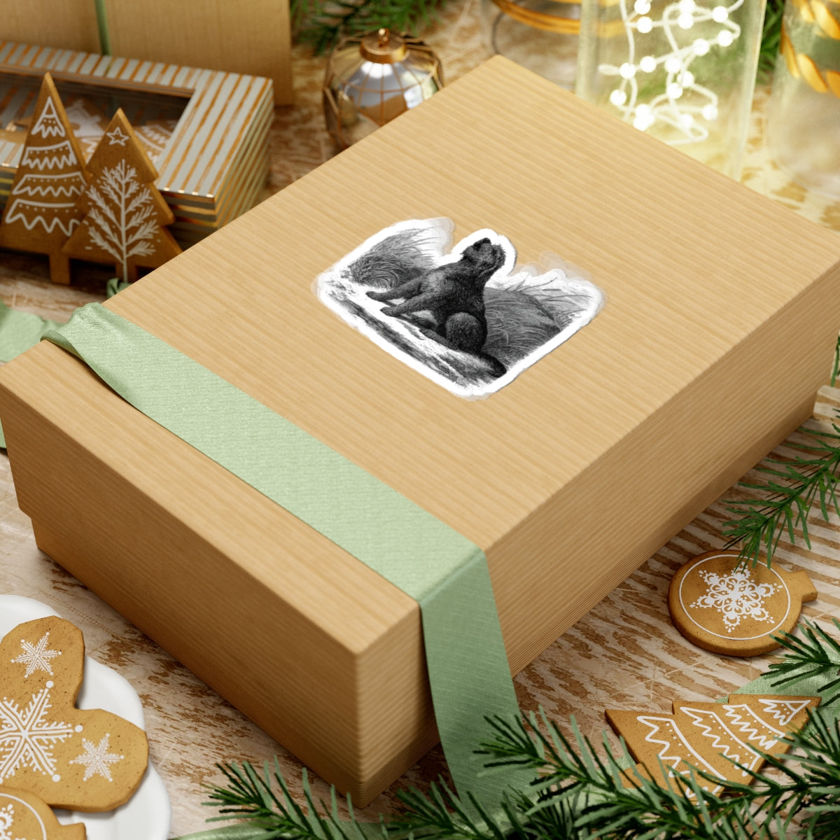 Otterhound Vintage Retro Kiss-Cut Vinyl Sticker - Howling For Fun