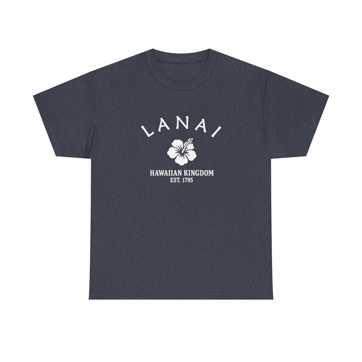 Lanai Hawaii Vintage Retro Unisex Heavy Cotton Tee - White Logo