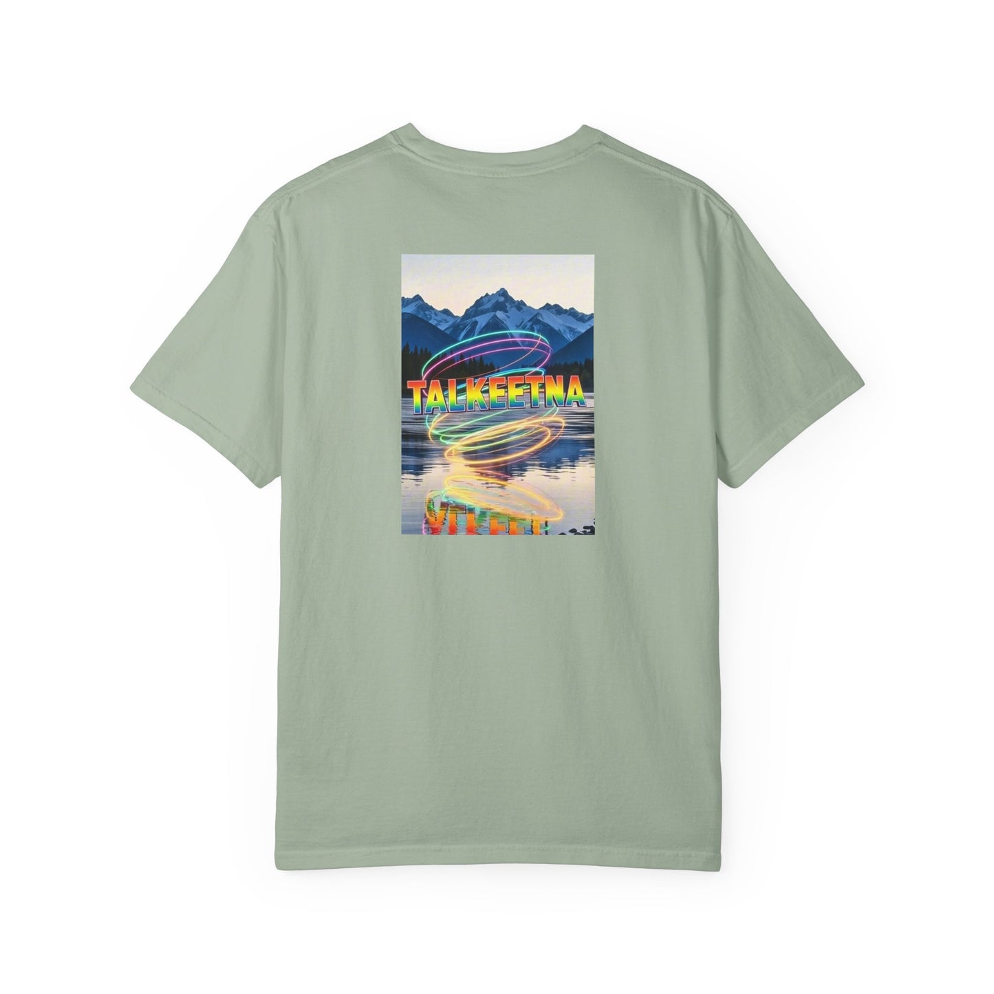 Talkeetna Alaska Vintage Retro Back Printed Art Series Cotton Tee - Black Logo