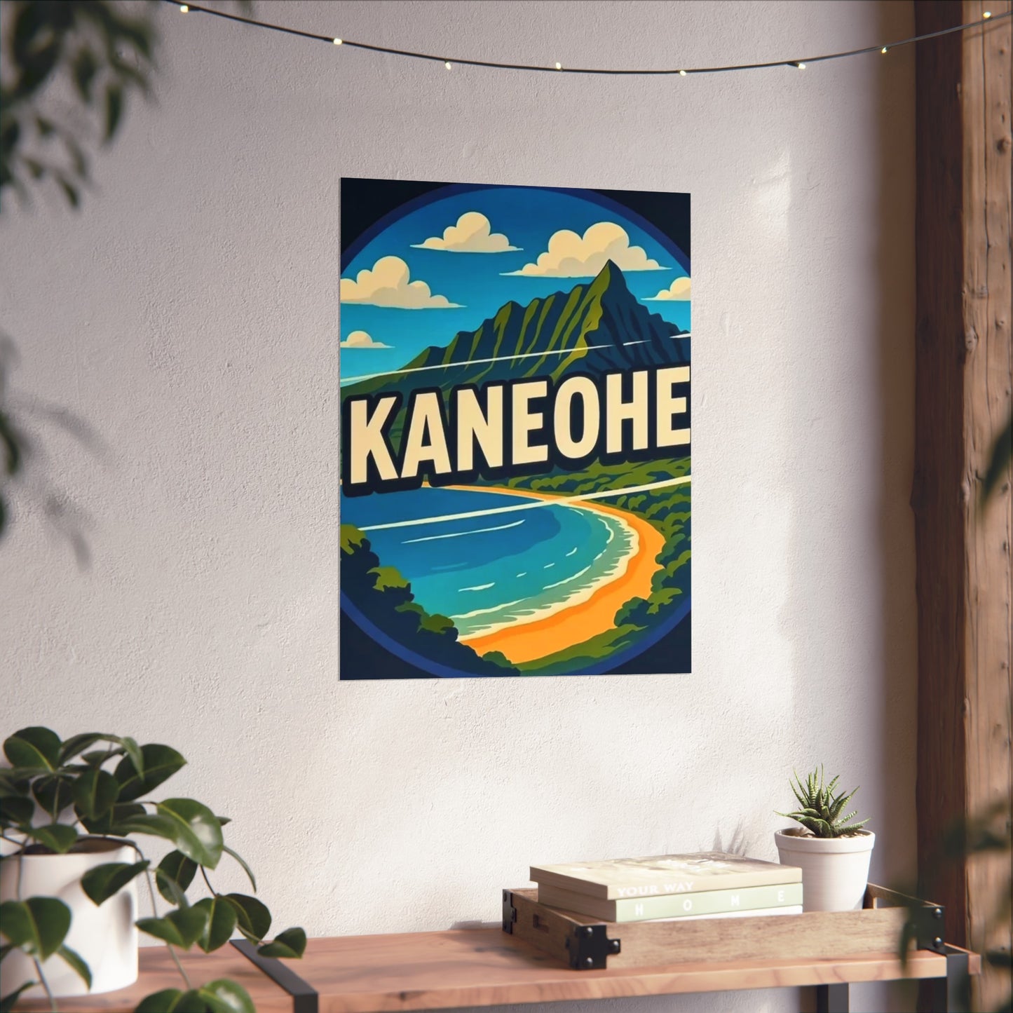 Kaneohe Hawaii Vintage Retro Giclée Print Art Series Poster