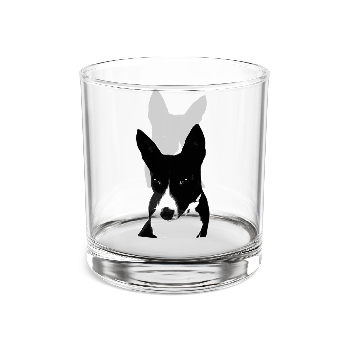A Life Well Lived Basenji Retro Art Whisky Glass - Black Logo
