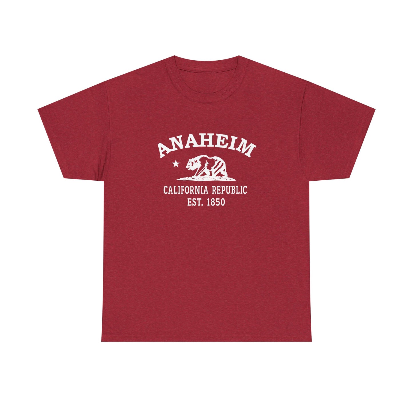 Anaheim California Vintage Retro Unisex Heavy Cotton Tee - White Logo