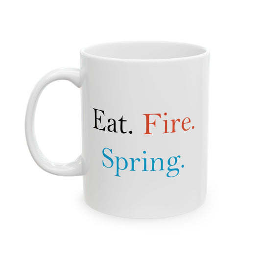 Eat Fire Spring Ceramic Mug - Text Logo
