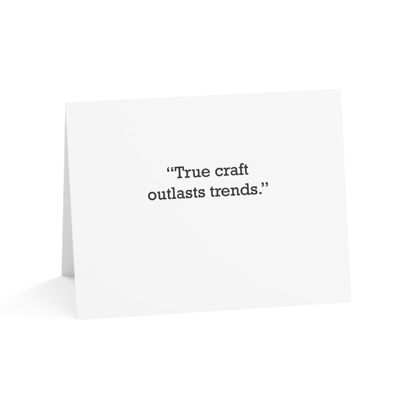 Quote 33 True Craft Outlasts Vintage Retro Thank You Card Set - Black Logo
