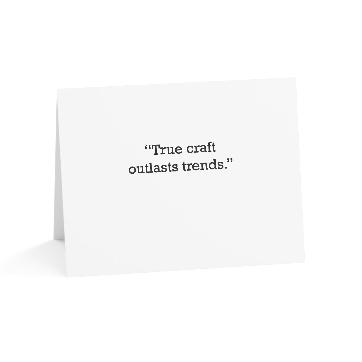 Quote 33 True Craft Outlasts Vintage Retro Thank You Card Set - Black Logo
