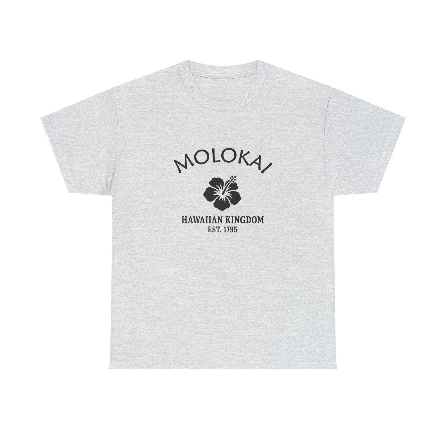 Molokai Hawaii Vintage Retro Unisex Heavy Cotton Tee - Black Logo