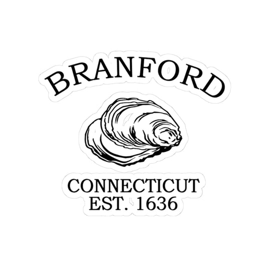 Branford Connecticut Vintage Retro Vinyl Sticker - Black Logo