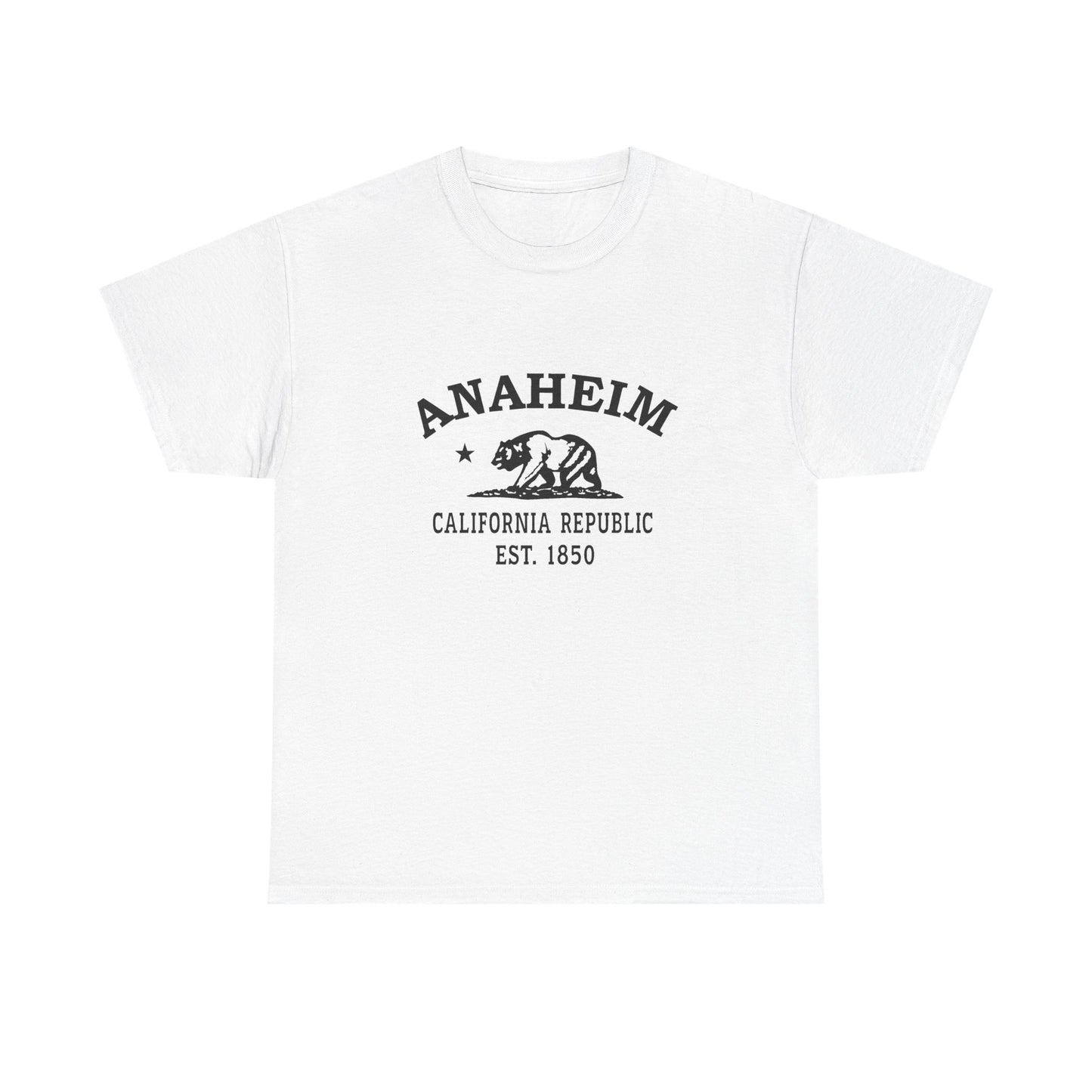 Anaheim California Vintage Retro Unisex Heavy Cotton Tee - Black Logo