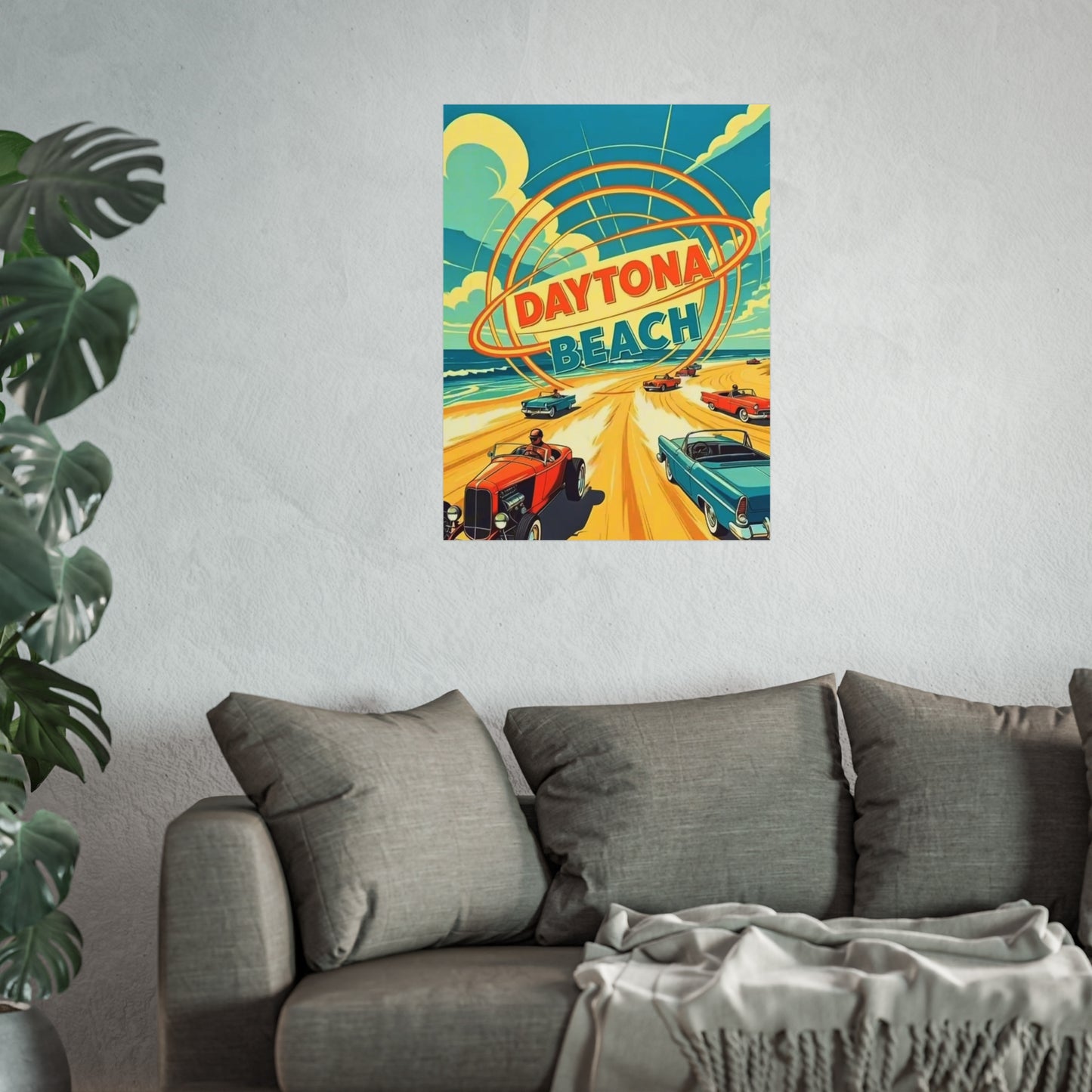 Daytona Beach Florida Vintage Retro Giclée Print Art Series Poster