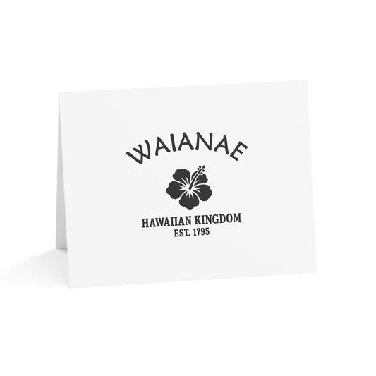 Waianae Hawaii Vintage Retro Thank You Card Set - Black Logo