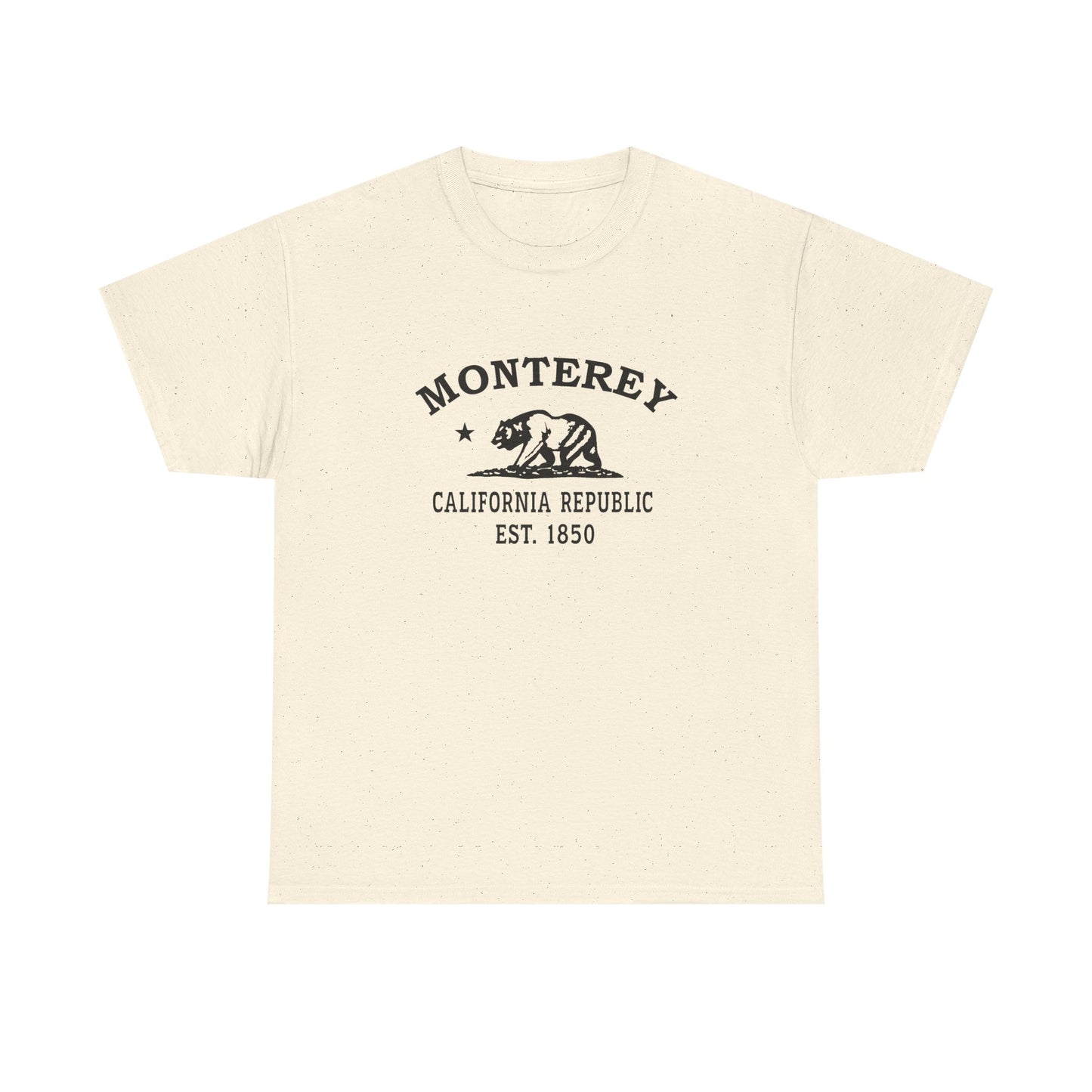 Monterey California Vintage Retro Unisex Heavy Cotton Tee - Black Logo