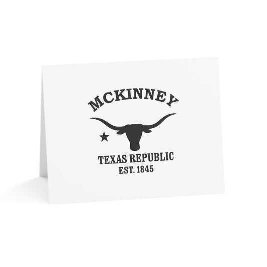 McKinney Texas Vintage Retro Thank You Card Set - Black Logo