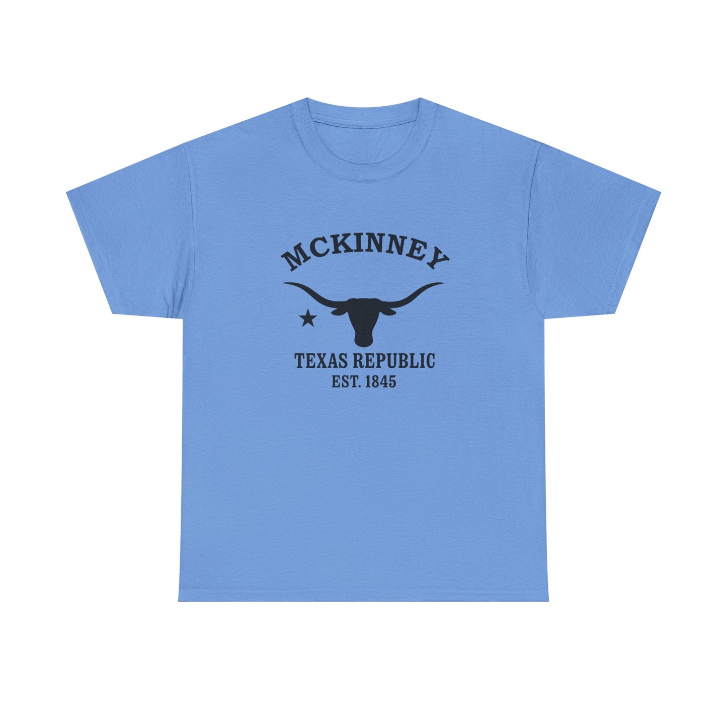 McKinney Texas Vintage Retro Unisex Heavy Cotton Tee - Black Logo