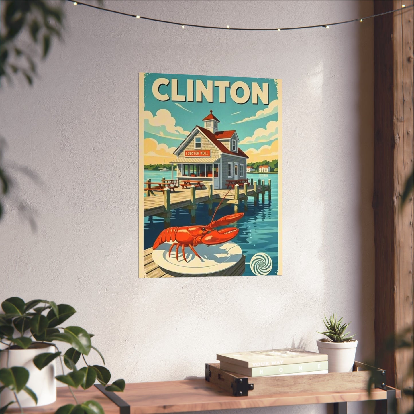 Clinton Connecticut Vintage Retro Giclée Print Art Series Poster