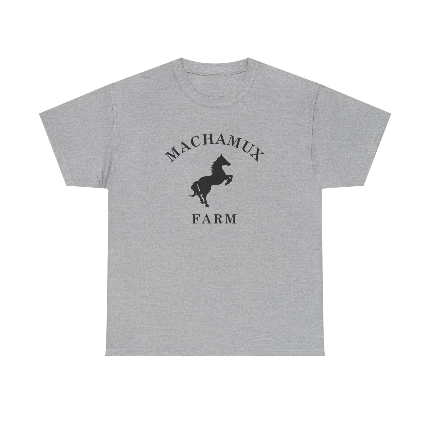 Machamux Farm Vintage Retro Unisex Heavy Cotton Tee - Black Logo
