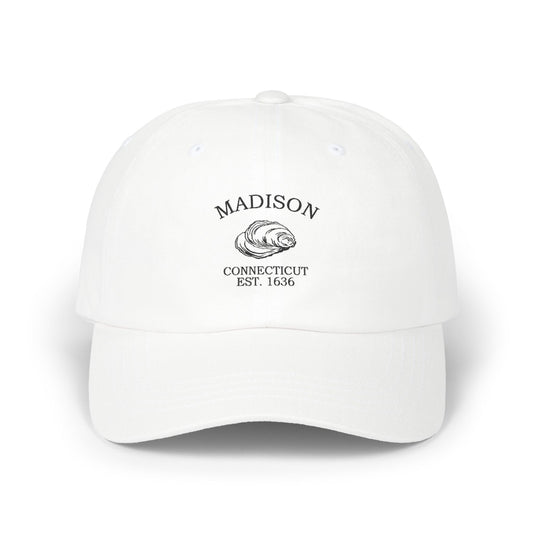 Madison Connecticut Vintage Retro Embroidered Cotton Cap - Black Logo