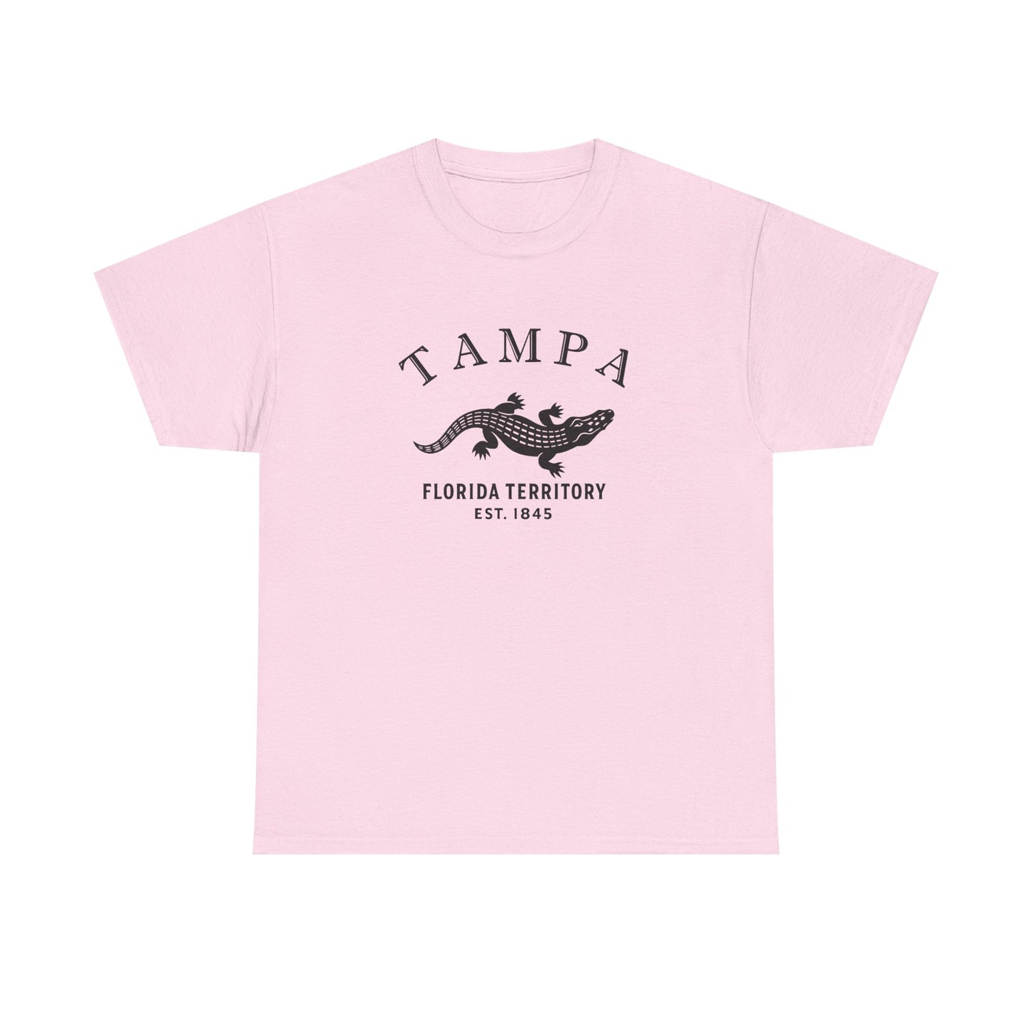 Tampa Florida Vintage Retro Unisex Heavy Cotton Tee - Black Logo