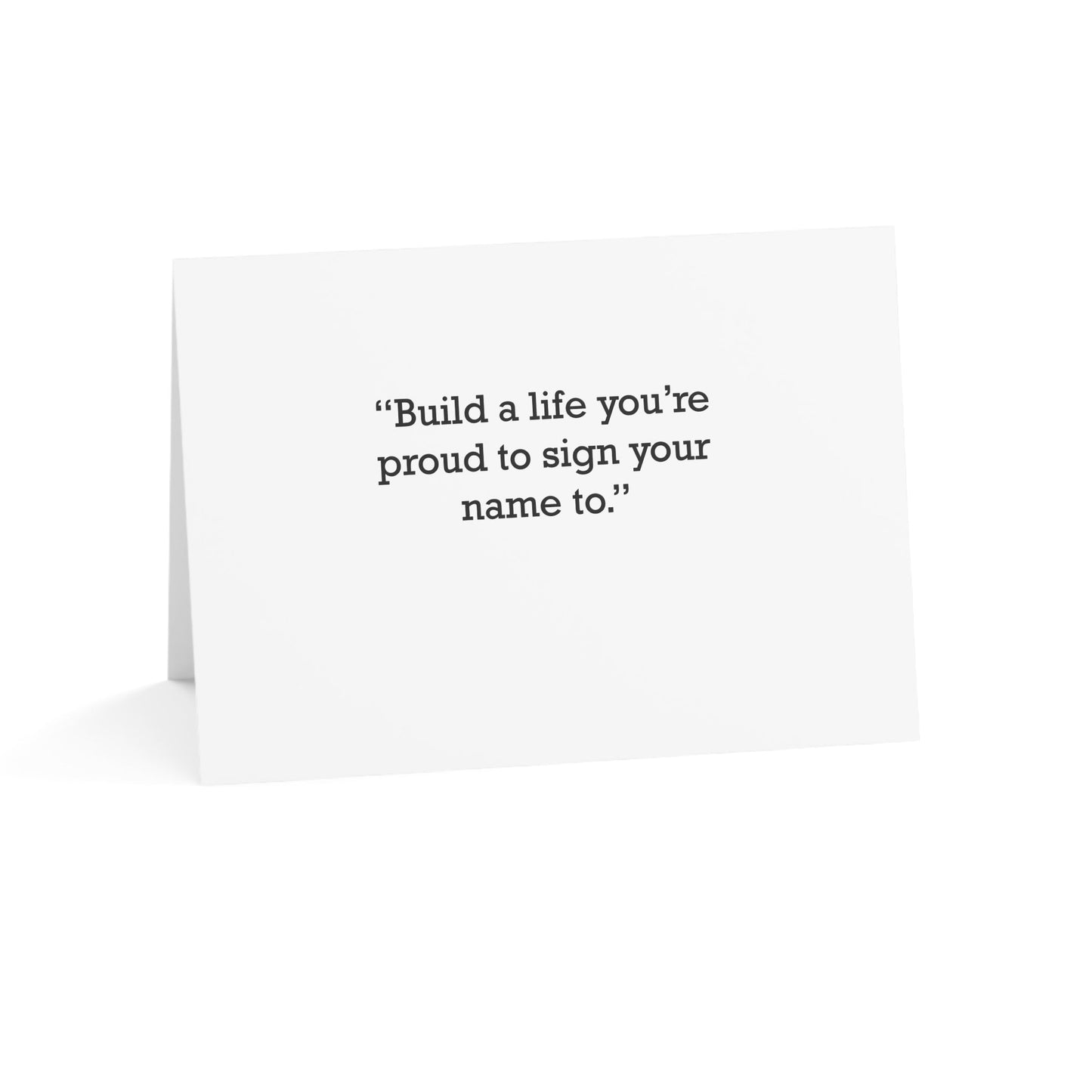 Quote 33 Build A Life Vintage Retro Thank You Card Set - Black Logo