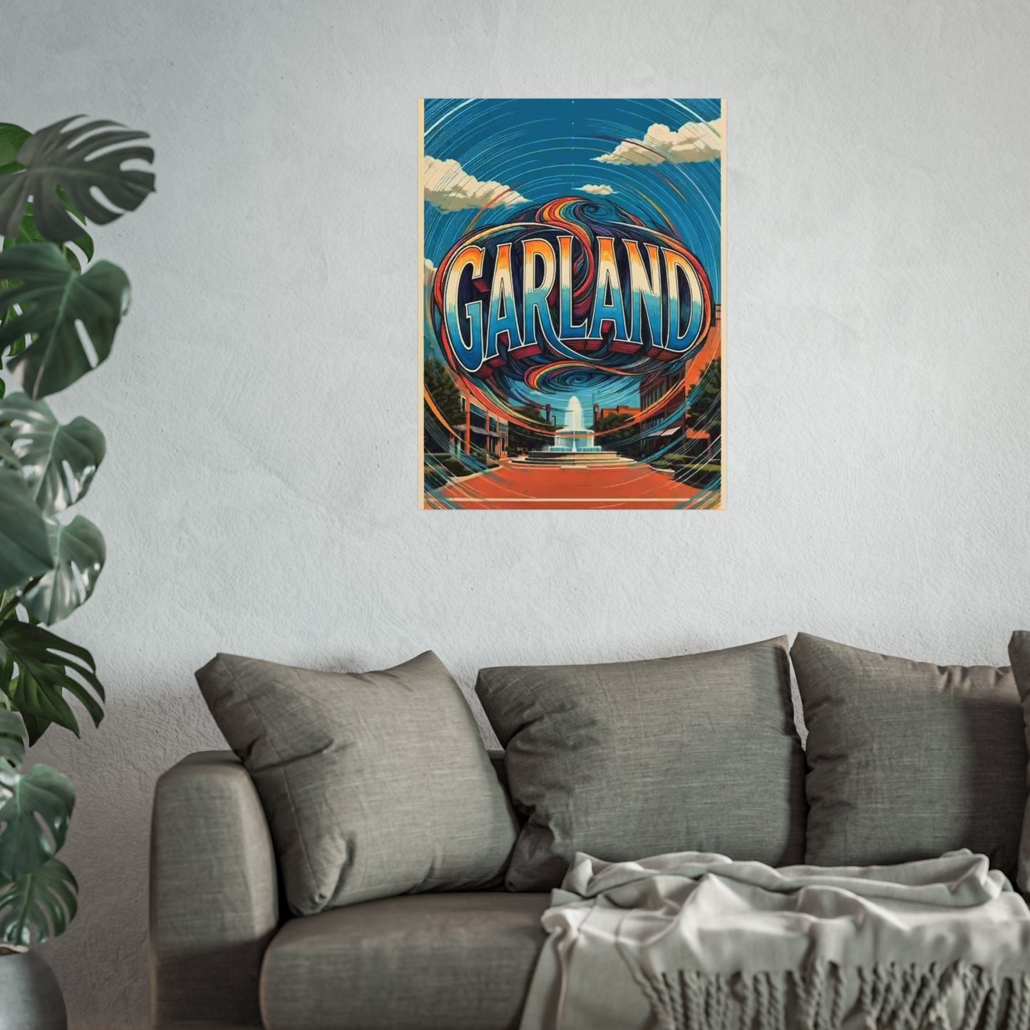 Garland Texas Vintage Retro Giclée Print Art Series Poster