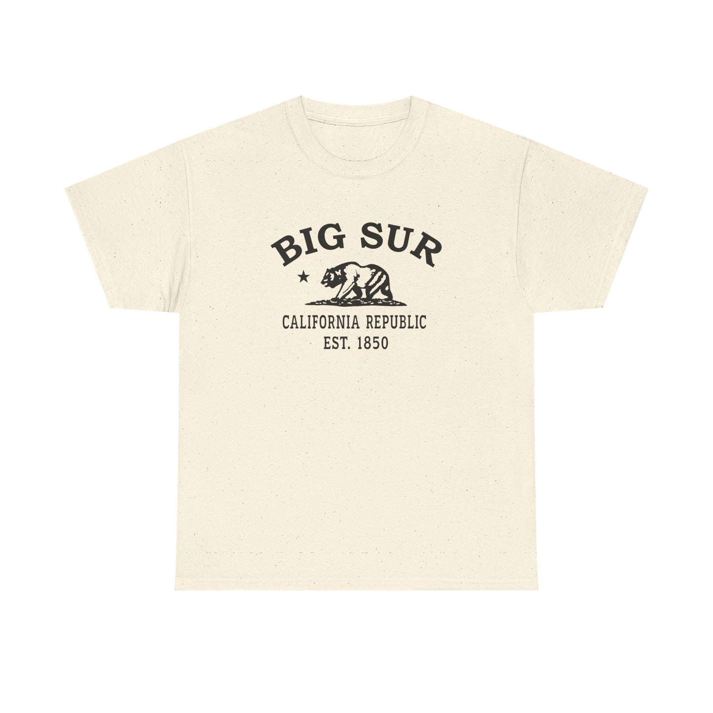 Big Sur California Vintage Retro Unisex Heavy Cotton Tee - Black Logo