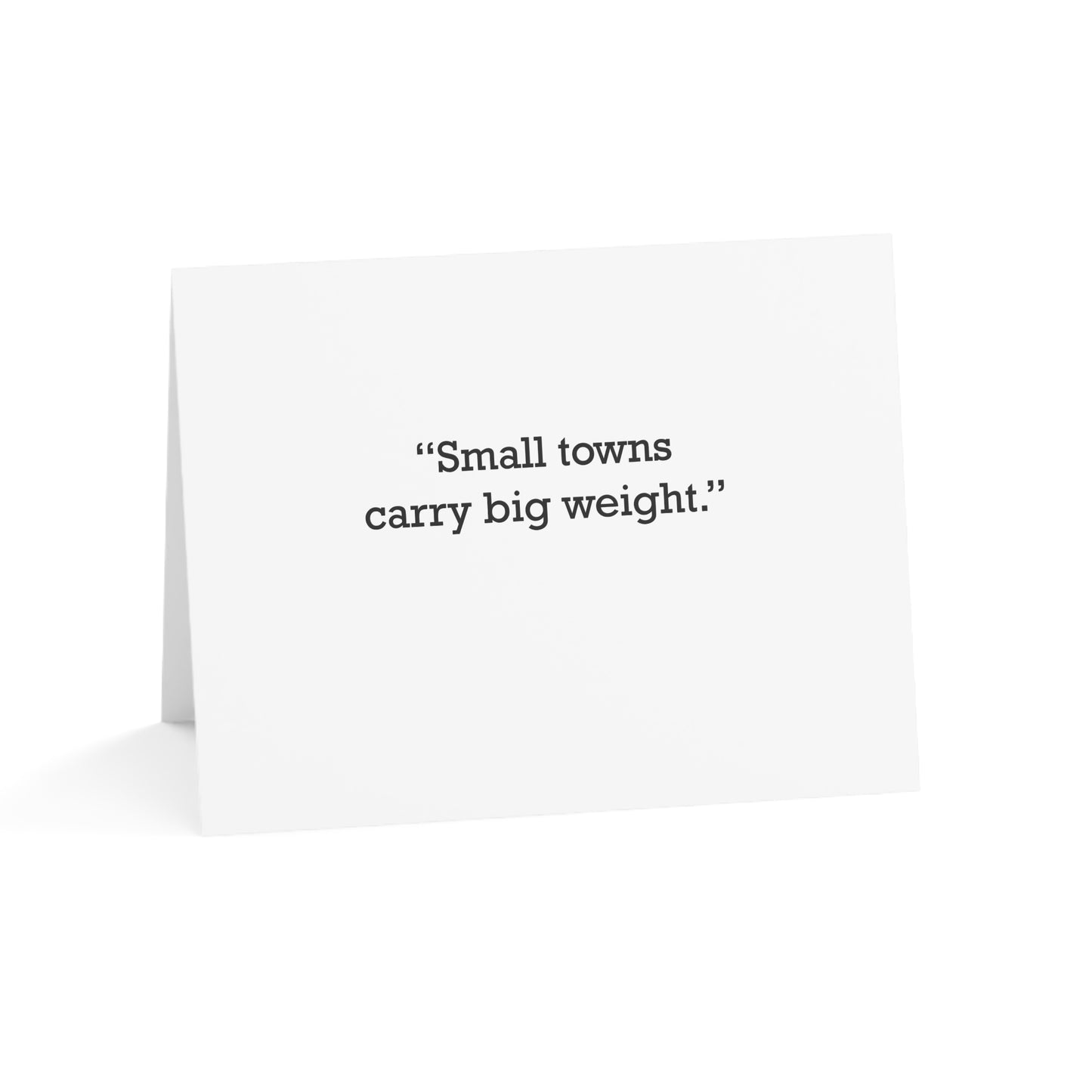 Quote 33 Small Towns Carry Vintage Retro Thank You Card Set - Black Logo