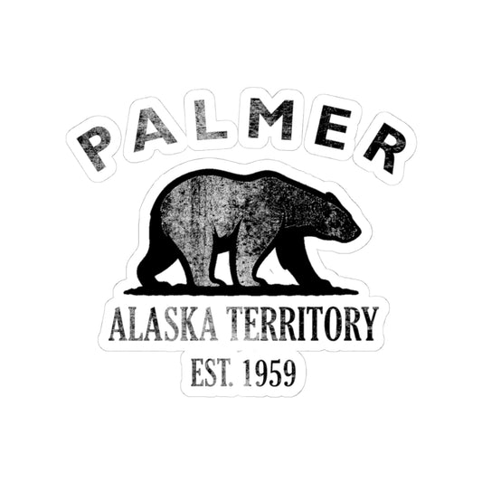 Palmer Alaska Vintage Retro Vinyl Sticker - Black Logo