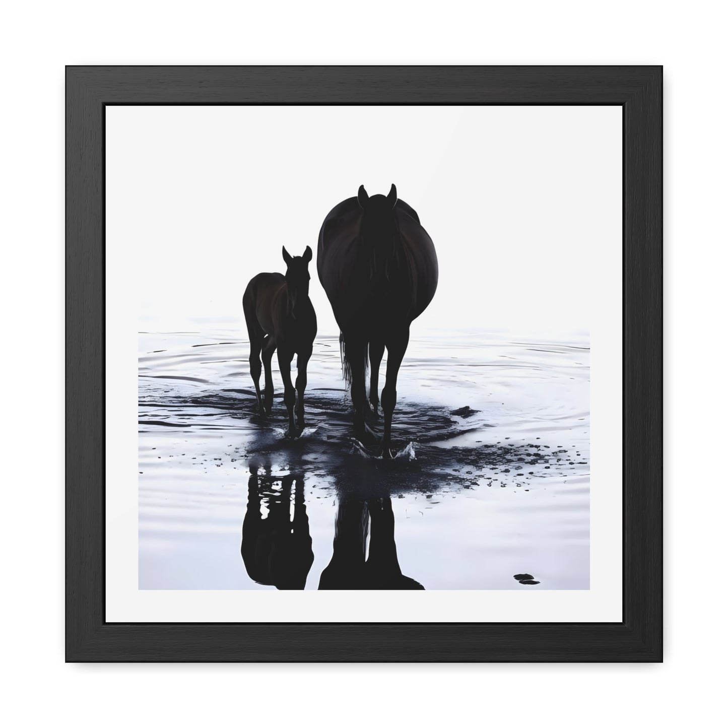 Mare and Foal - Tide & Light Series Framed Poster