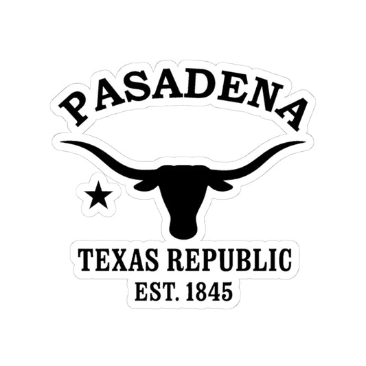 Pasadena Texas Vintage Retro Vinyl Sticker - Black Logo