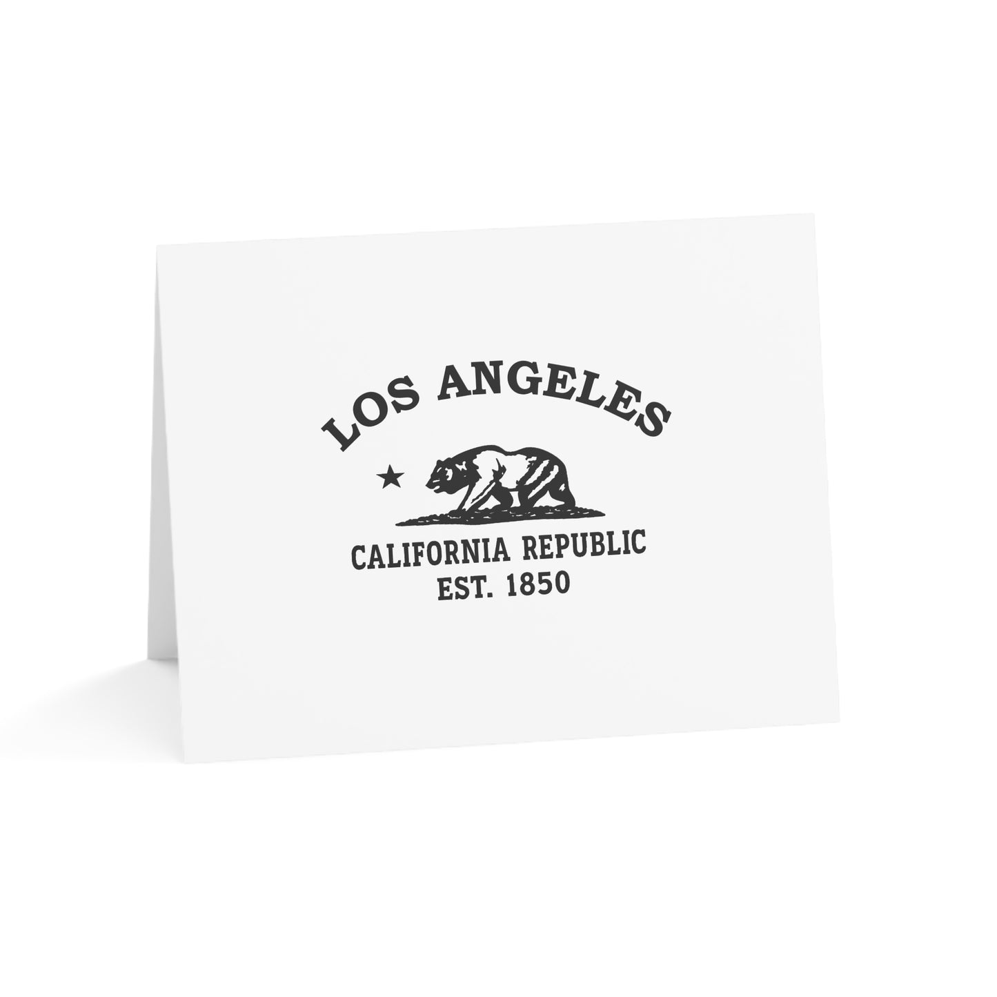 Los Angeles California Vintage Retro Thank You Card Set - Black Logo